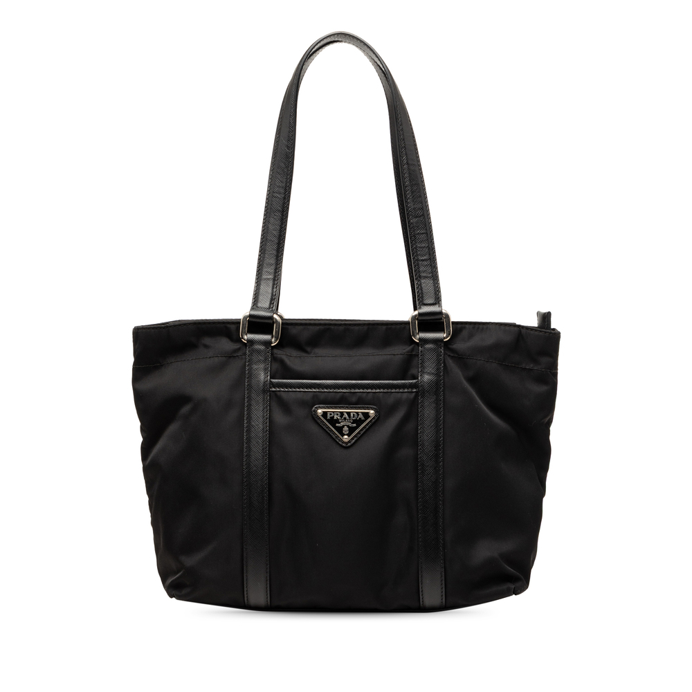 Pre-Loved Prada Saffiano Trimmed Tessuto Tote